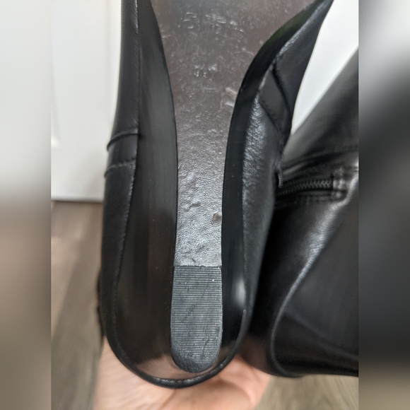 #33.Cirka Joan David Leather Wedge Tall Boots: Size: 9 1/2M. READ - Picture 14 of 17